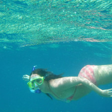 Snorkeling in the Maldives with Jess