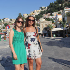 With the Yedi's, Jess and Cat, in Symi, Greece